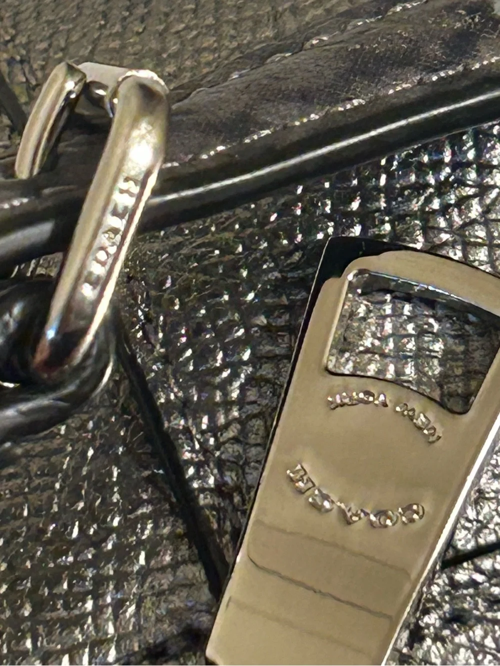 Coach F38057 Mini Sierra Signature Satchel Handbag - Silver/Snakeskin